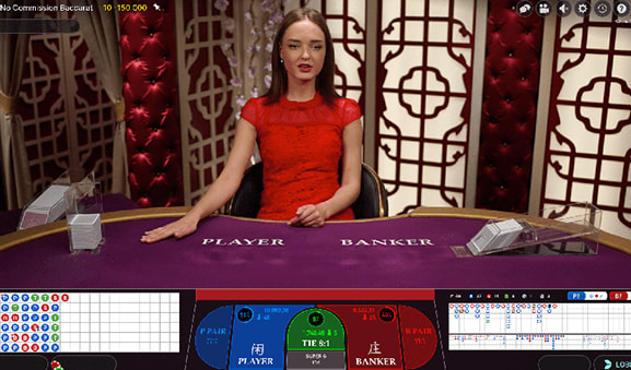 Lightning baccarat élő kaszinó játék