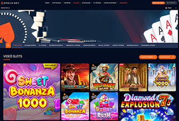 A Dream.bet főoldala