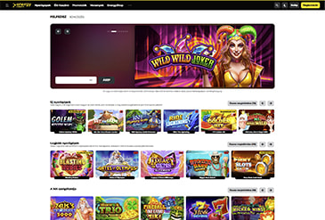 Az Energy Casino főoldala