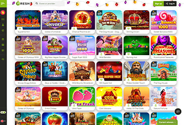 Fresh Casino játékválaszték