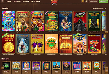 A My Empire kaszinó játék kínálata