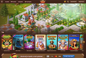 A My Empire kaszinó weboldala