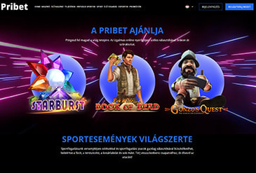 A Pribet kaszinó játékválasztéka