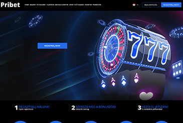 A Pribet kaszinó főoldala