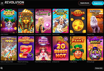A Revolution Casino kínálata