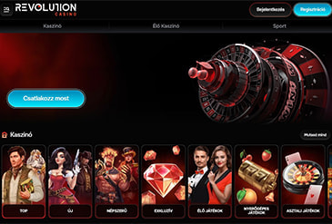 Revolution Casino főoldala