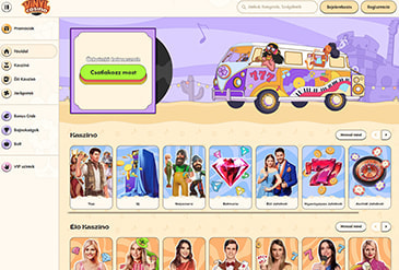 A Vinyl Casino főoldala