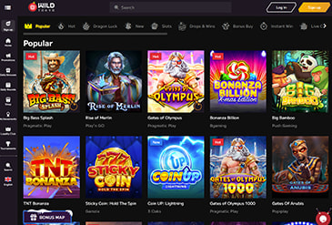 A Wild Tokyo kaszinó játékválasztéka