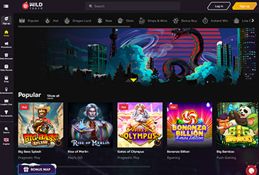 A Wild Tokyo kaszinó weboldala