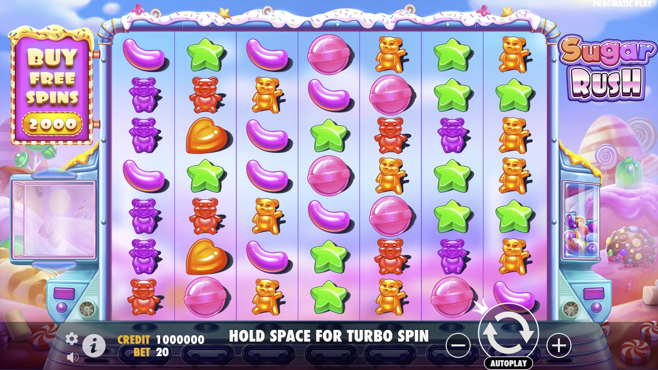 Sugar Rush a 20Bet kaszinóban